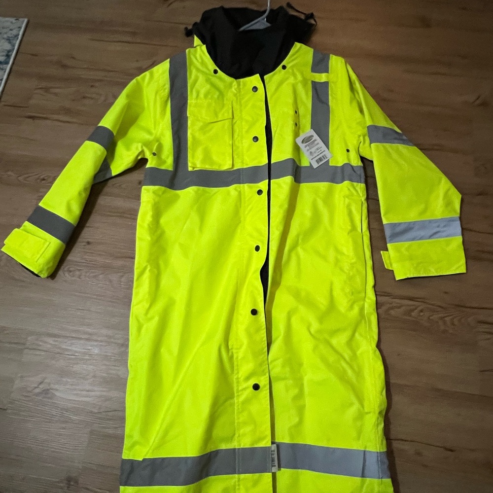 Rain coat.